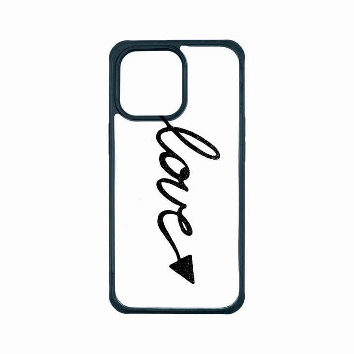 Husa Premium Antisoc Policarbonat/TPU, Compatibila Cu Apple iPhone 13 Pro, Love, Rezistenta la socuri, Protectie Camera, AP 225