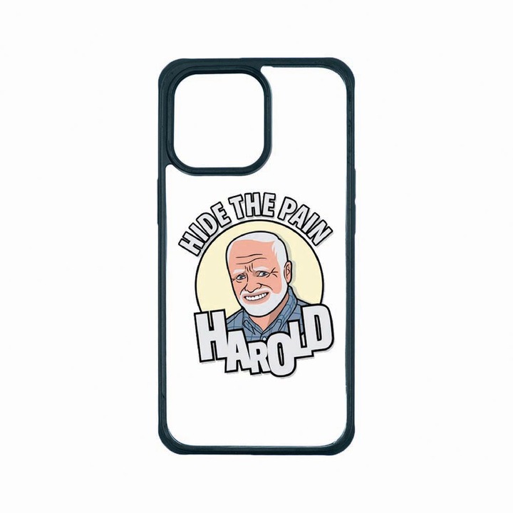 Husa Premium Antisoc Policarbonat/TPU, Compatibila Cu Apple iPhone 13 Pro, Harold Hide The Pain, Rezistenta la socuri, Protectie Camera, AP 662