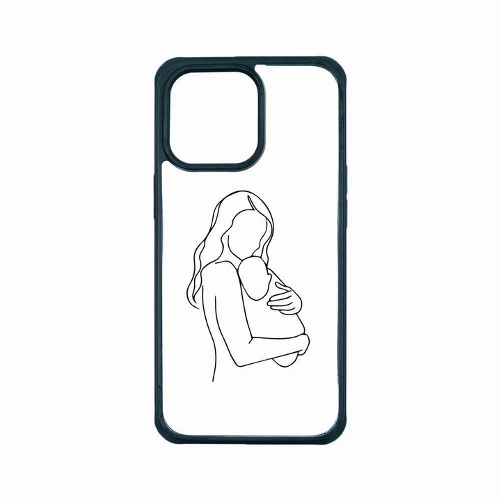 Husa Premium Antisoc Policarbonat/TPU, Compatibila cu Apple iPhone 13 Pro, Mother Love, Rezistenta la socuri, Protectie Camera, AP 747
