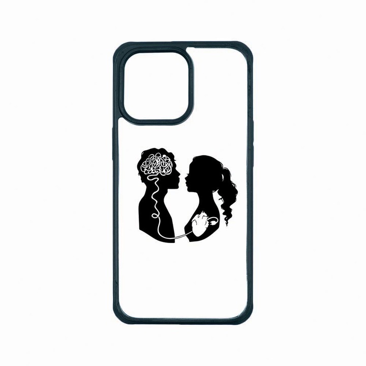 Husa Premium Antisoc Policarbonat/TPU, Compatibila cu Apple iPhone 13 Pro, Love With Brain, Rezistenta la socuri, Protectie Camera, AP 748