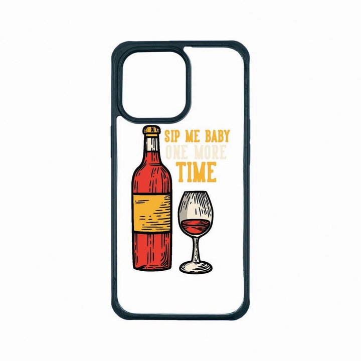 Husa Premium Antisoc Policarbonat/TPU, Compatibila cu Apple iPhone 13 Pro, Sip Me Baby, Rezistenta la socuri, Protectie Camera, AP 807