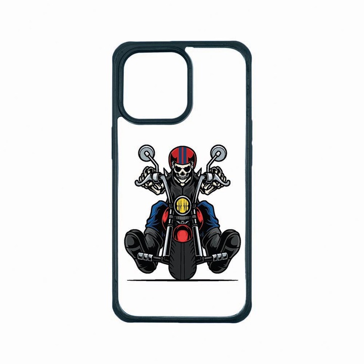 Husa Premium Antisoc Policarbonat/TPU, Compatibila cu Apple iPhone 13 Pro, Biker, Rezistenta la socuri, Protectie Camera, AP 822