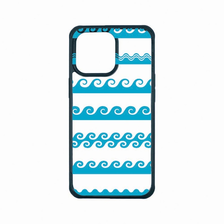 Husa Premium Antisoc Policarbonat/TPU, Compatibila cu Apple iPhone 13 Pro, Wave, Rezistenta la socuri, Protectie Camera, AP 838