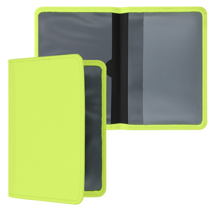 Husa pentru documente auto, Kwmobile, Verde, Neopren, 55381.44