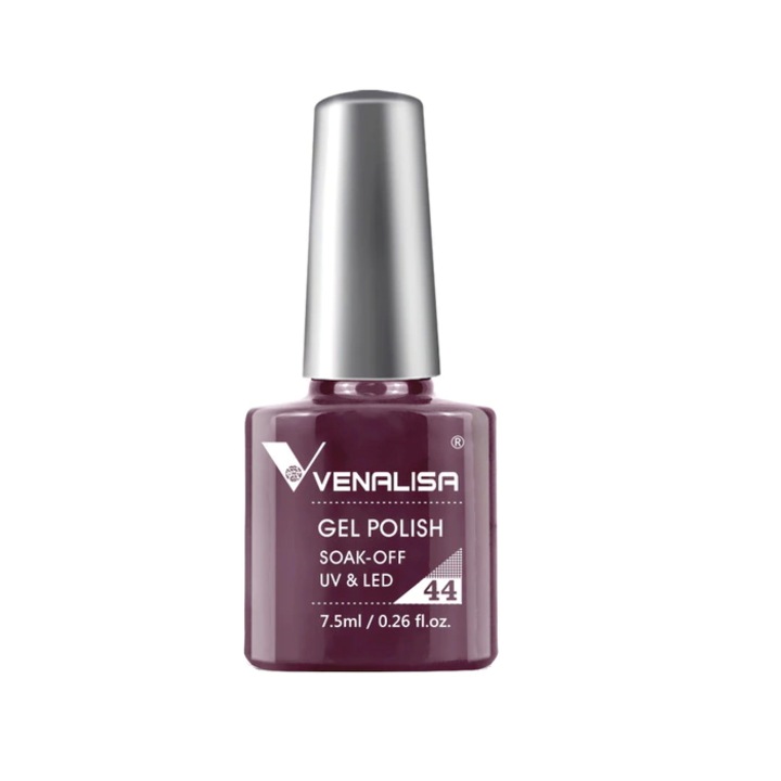 Oja Semipermanenta Elegant Series, Venalisa, 7.5 ml, 044 Deep Grey Fuchsia