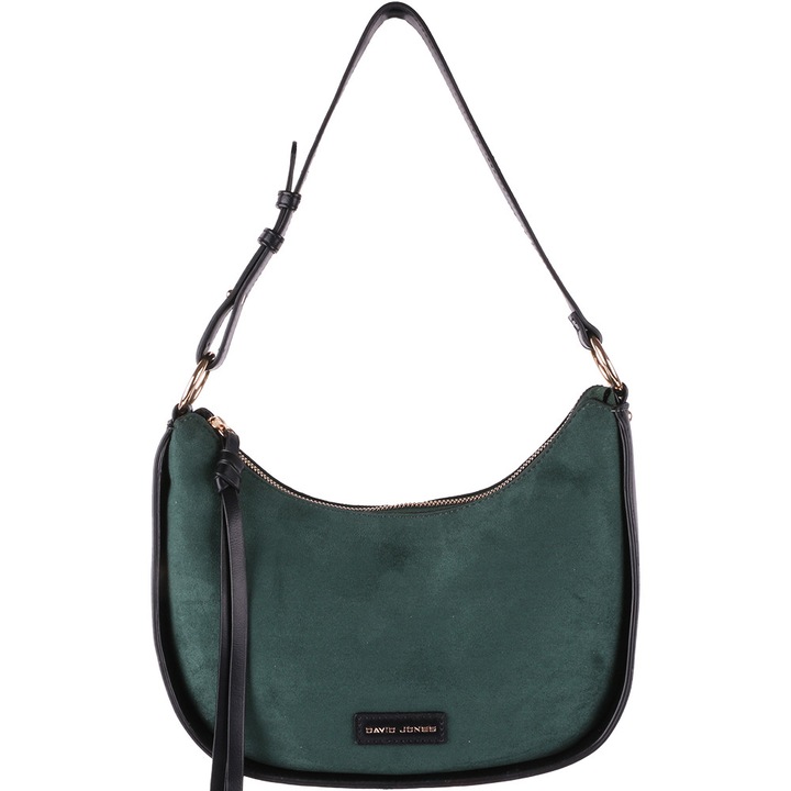 Geanta de umar pentru dama din piele eco intoarsa, David Jones, AB-CM6542DKGN Verde inchis