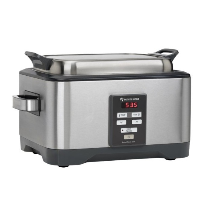 Вакуумна готварска печка Smart sous-vide Espressions, 700W, 5,5 литра, LED дисплей, Черен/Неръждаема стомана