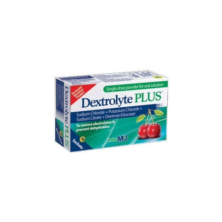 Supliment alimentar, Uni-Pharma, Dextrolyte Plus, Minerale, 10 plicuri