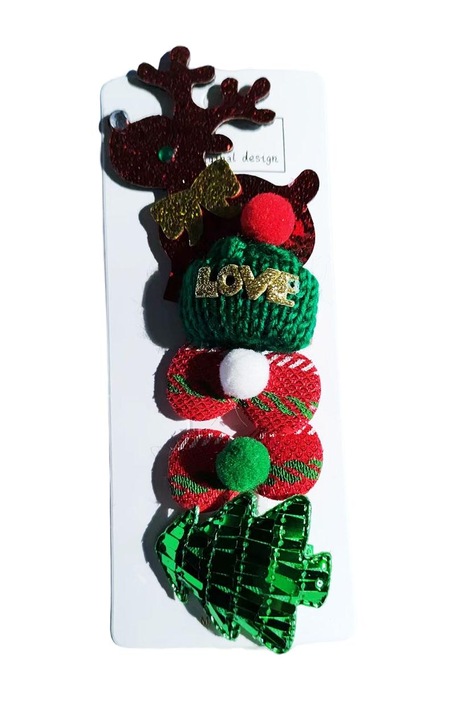 5 db-os hajcsat készlet, plusz/műanyag/fém, többszínű