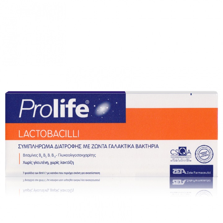 Supliment alimentar, Prolife Lactobacili, Multivitamine, Probiotice/Vitamine, +3 ani, 7 x 8 ml