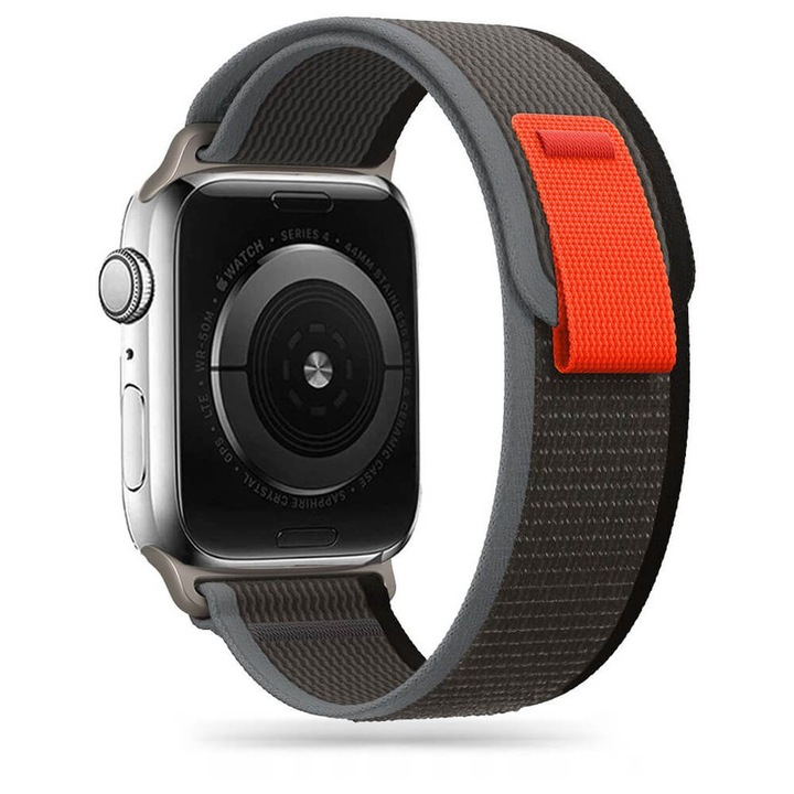 Каишка, Tech-Protect Nylon Sport Band, за Apple Watch 42мм, 44мм, 45мм, Ultra 49мм, Черен