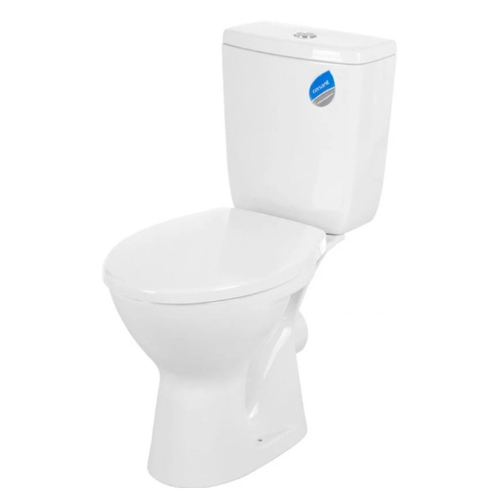 Тоалетна чиния Cersanit 766 IVA SE011 3/6 TS PP, Компактна, Защита срещу обратен поток