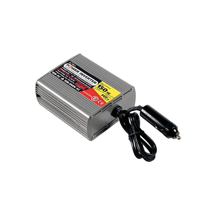Invertor, Lampa, Aluminiu, 12 - 220 V, 150 W, Gri
