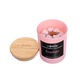 Lumanare parfumata din soia cu inimioare roz, Apricus - Trandafir, ardere 25h, 160 g