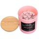 Lumanare parfumata din soia cu inimioare roz, Apricus - Magnolie ardere 40h, 260 g