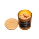 Lumanare parfumata din soia cu inimioare maro, Apricus - Cafea ardere 25h, 160 g