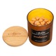 Lumanare parfumata din soia cu inimioare maro, Apricus - Scortisoara, ardere 40h, 260 g