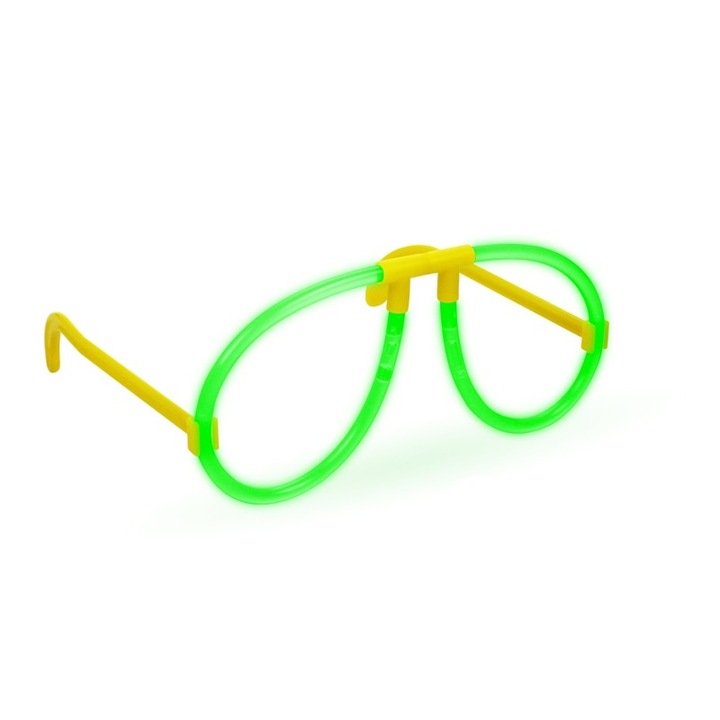 Lumineszcens szemüveg, PROCART, pilóta dizájn, party kiegészítő, neon zöld