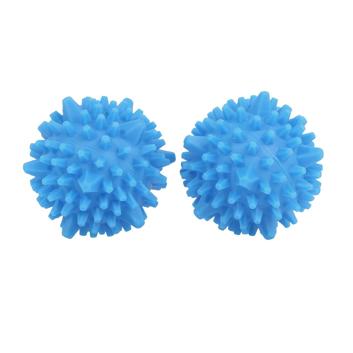 Set 2 bile pentru catifelarea rufelor in masina de uscat rufe, albastru