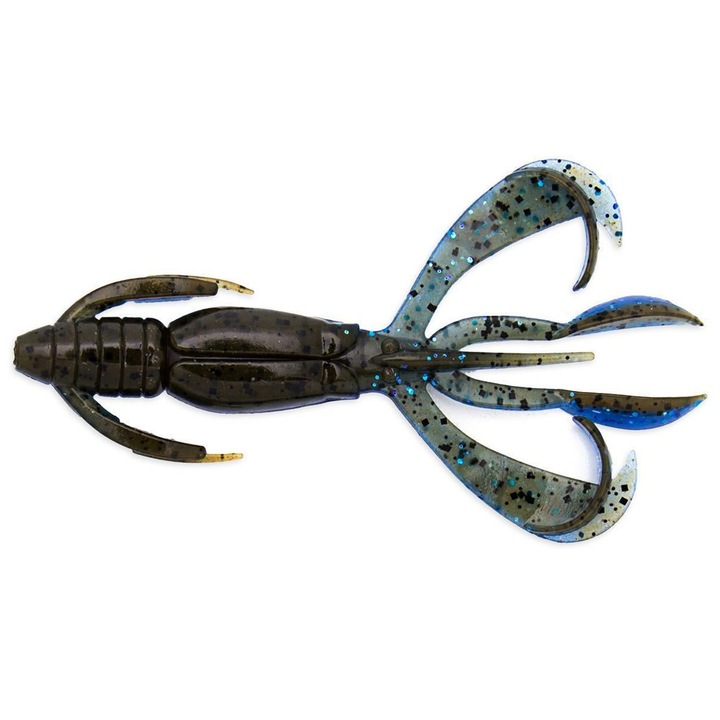 Keitech Crazy Flapper 9,1 cm Okeechobee Craw 402 7 db puha műcsali készlet, süllő vagy csuka horgászathoz