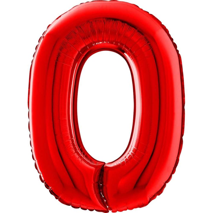 Balon Folie Cifra 0, Rosu, 66 cm, 26080R