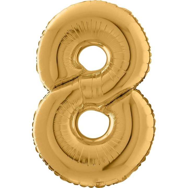 8-as számú fólia léggömb, arany, 66 cm, 26028G