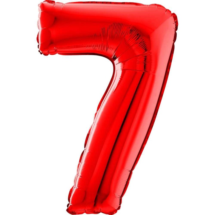 Balon Folie Cifra 7, Rosu, 66 cm, 26087R