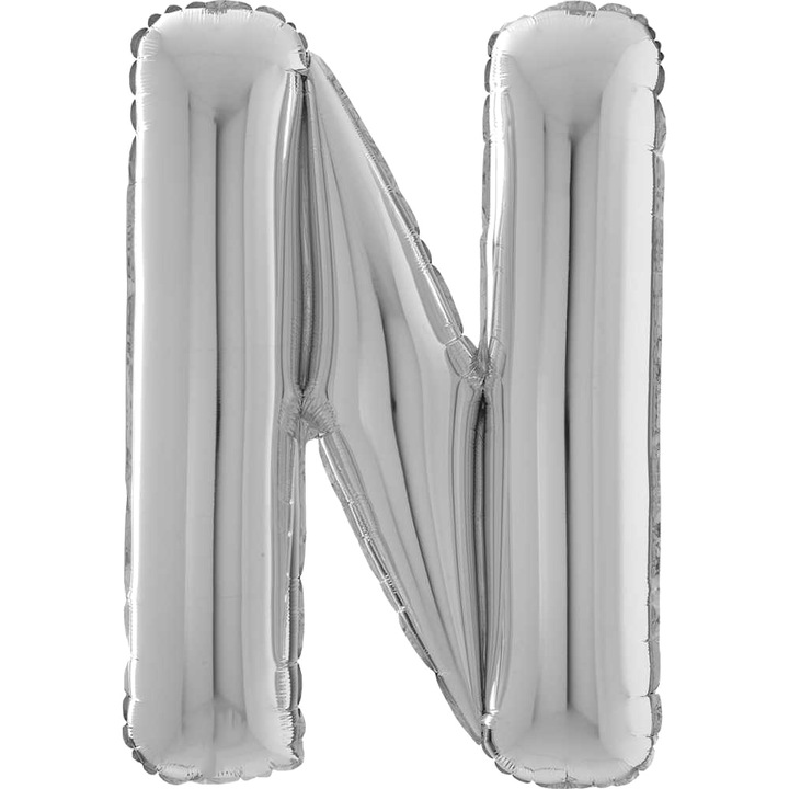Balon Folie Litera N, Argintiu, 66 cm, 26339S