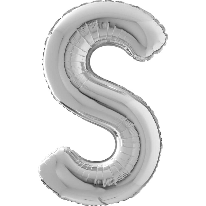 Balon Folie Litera S, Argintiu, 66 cm, 26389S