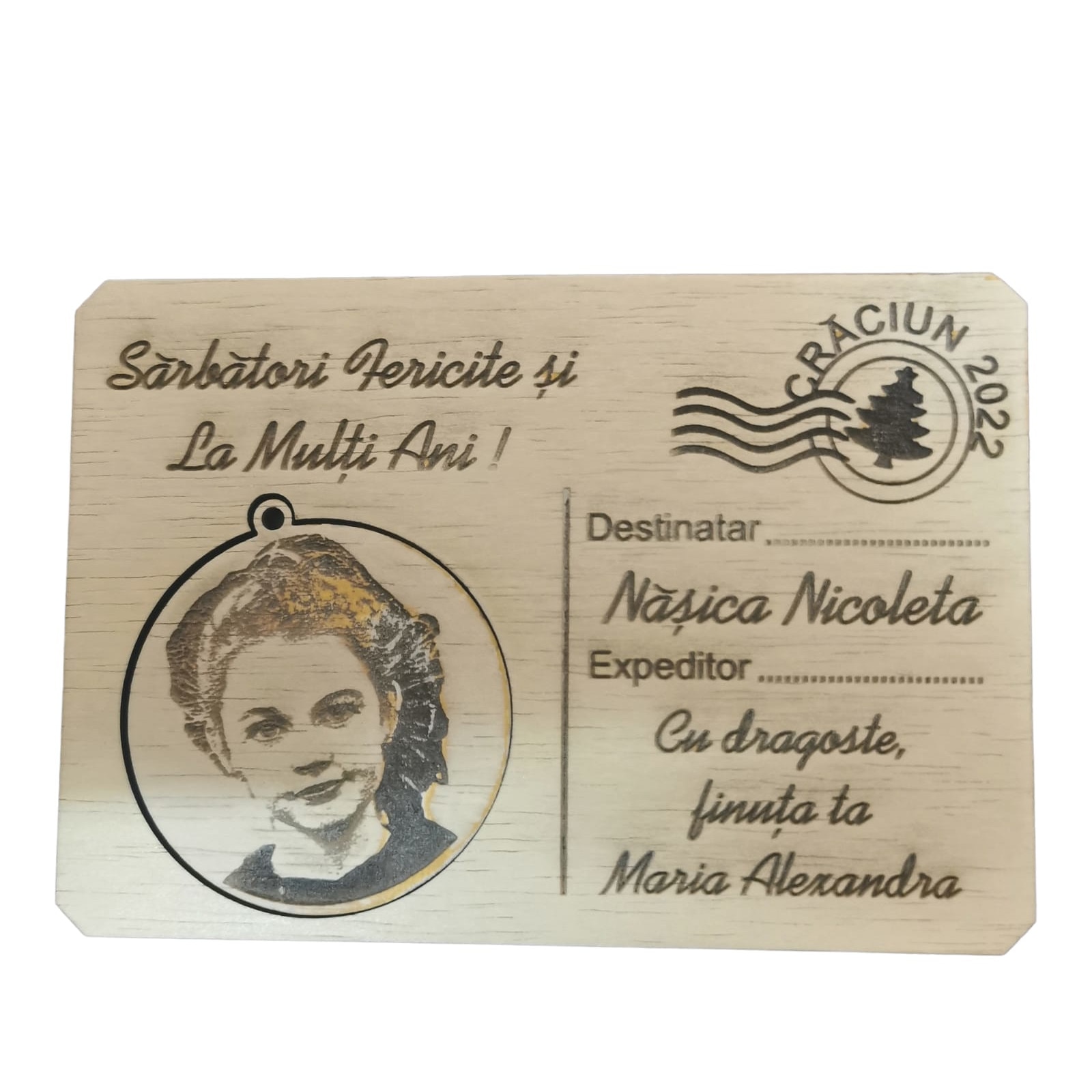 Mesaj De Felicitare Pentru Nasa Felicitare personalizata pentru Nasa, lemn, 14x10cm, maro - eMAG.ro