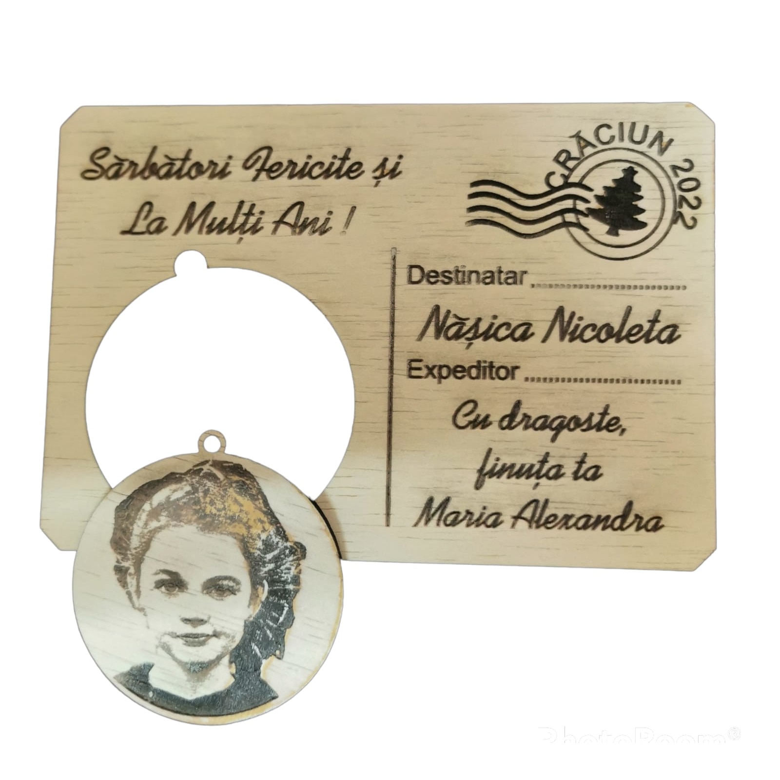Mesaj De Felicitare Pentru Nasa Felicitare personalizata pentru Nasa, lemn, 14x10cm, maro - eMAG.ro