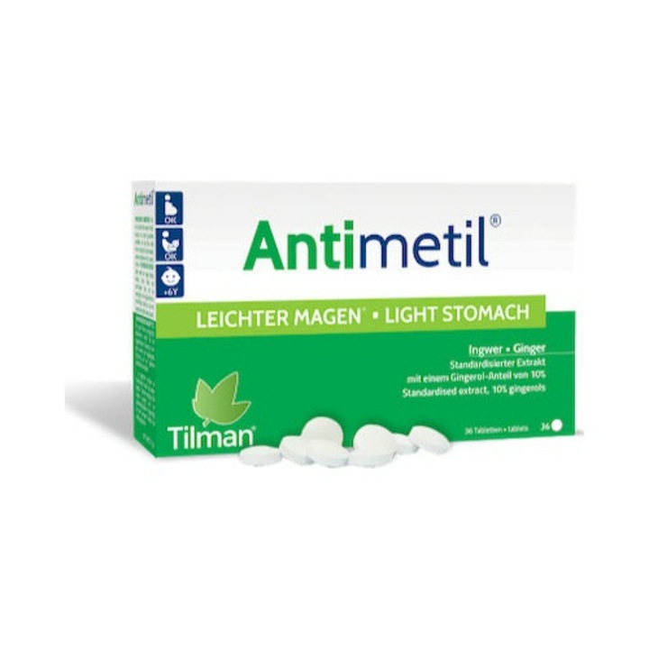 Supliment alimentar, Leriva, Antimetil, Ghimbir, Chilli, 36 tablete