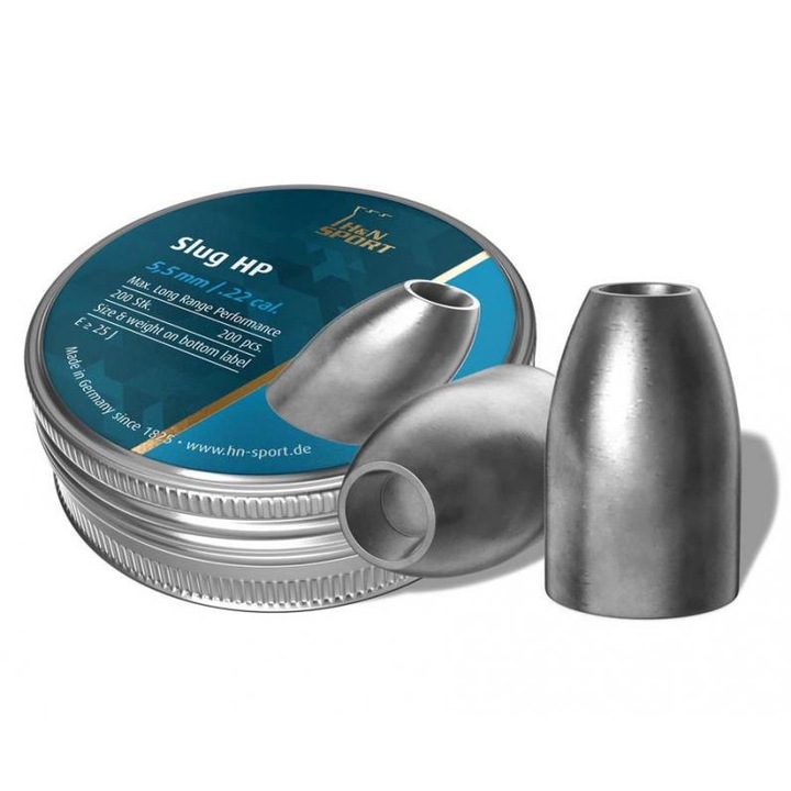 Сачми за въздушно оръжие H&N Sport SLUG HP .218, 1.36 грама, 21 grains, 5.53 мм, 200 броя