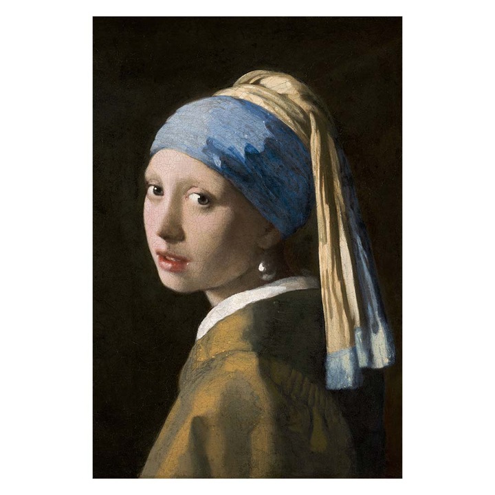 Tablou Canvas Johannes Vermeer - Girl with a Pearl Earring, Picturi Celebre, 88x59 cm