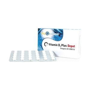 Supliment alimentar, Viogenesis, Vitamina D3 Plus Depot 2500iu, 90 capsule