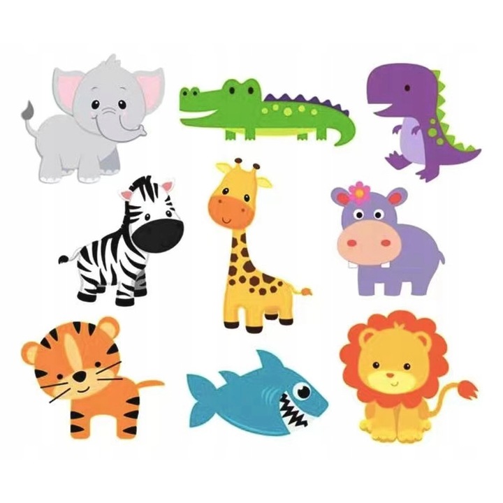 Autocolante pentru copii, Brodate, Animalute, 5D