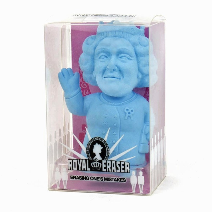 Guma de sters royala, Regina Elisabeta II, cauciuc, 9 cm x 6 cm x 4 cm