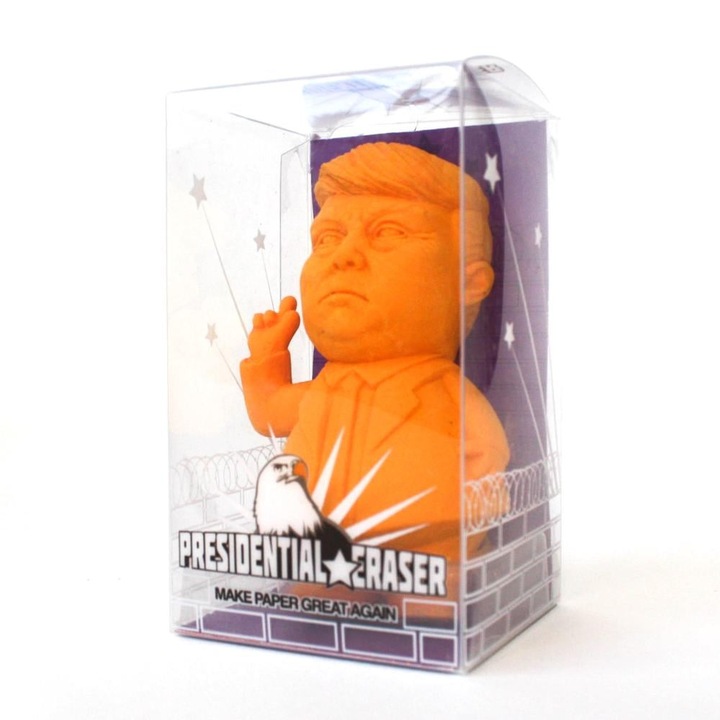 Guma sters prezidentiala, Mr. Trump, cauciuc, 9 cm x 6 cm x 4 cm