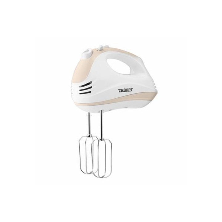 Mixer Zelmer ZHM1651, 400 W, 5 Trepte de viteza, Functie TURBO Alb/Crem
