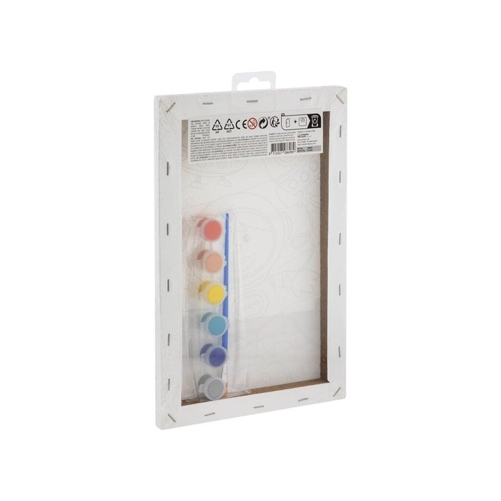 Set pictura pe numere 30x20 cm cu pensule si 6 culori Unicorn Love