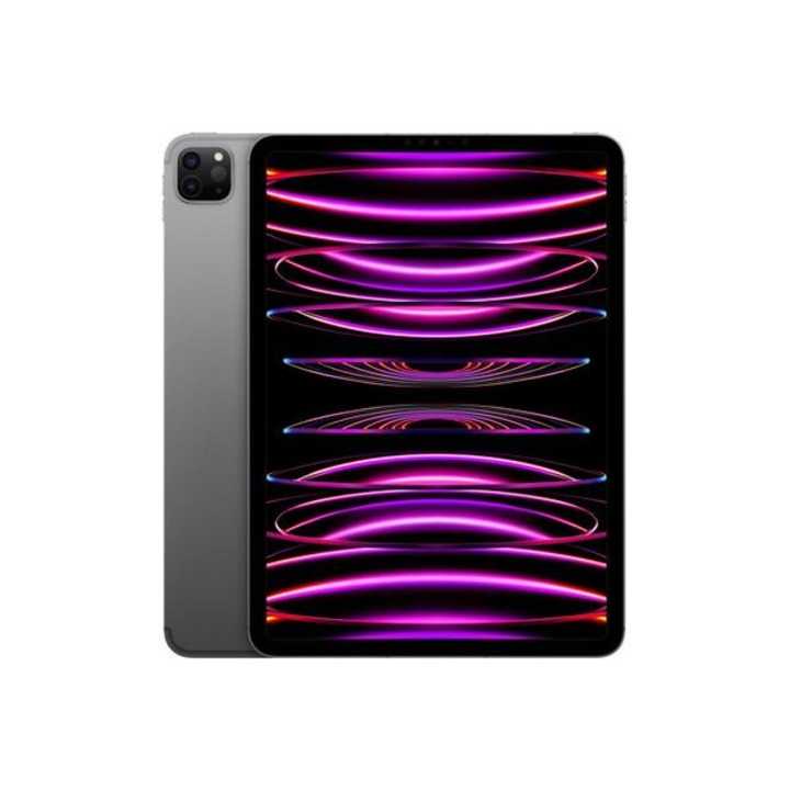 Таблет Apple iPad Pro 11 Cellular 2022, осемядрен процесор Apple M2, IPS LED капацитивен сензорен екран 11", 128GB светкавица, 8GB, двойна камера 12+10 MP, Wi-Fi, Bluetooth, 5G, iPadOS сив