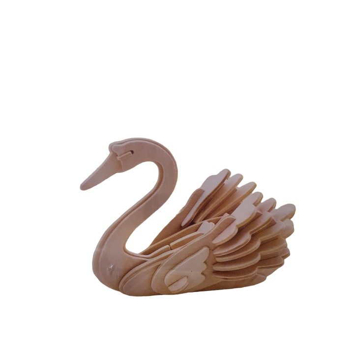 Puzzle 3D, Lebada, Lemn, 26 piese