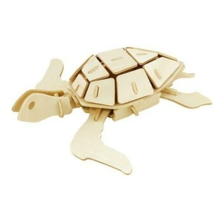 3D puzzle, tengeri teknős, fa, 36 darab