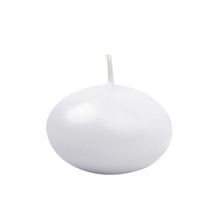 Плаващи свещи, матово бели, 5 см, 10 бр./компл