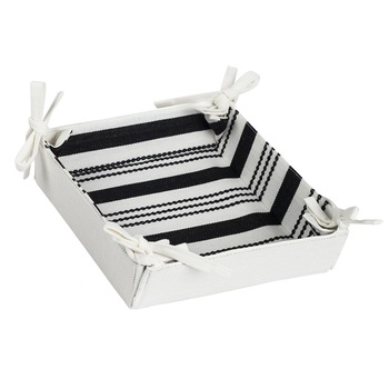 Cos pentru paine Heinner Home, 20x20cm, bumbac, Alb cu negru Cos pentru paine Heinner Home, 20x20cm, bumbac, Alb cu negru