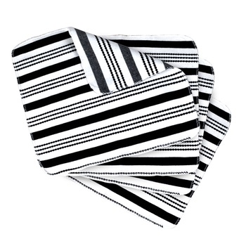 Set 4 servete bucatarie Heinner Home, 35x35cm, bumbac, Alb cu negru Set 4 servete bucatarie Heinner Home, 35x35cm, bumbac, Alb cu negru