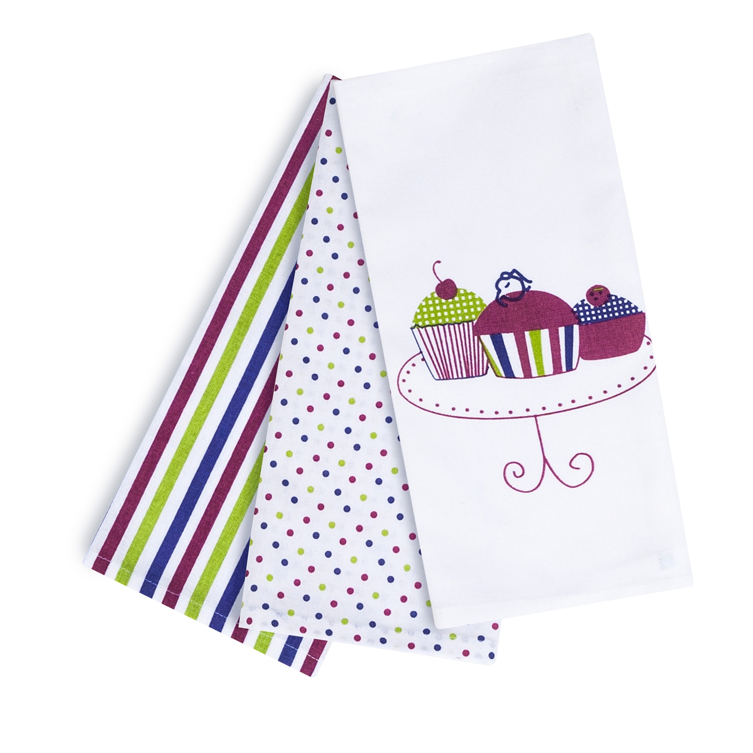 Set 3 prosoape bucatarie Heinner Home, 45x70 cm, bumbac, Model briosa