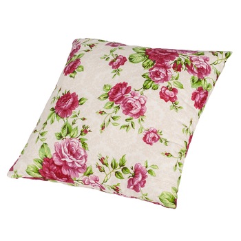 Perna decorativa Heinner Home, 40x40 cm, bumbac, Model flori Roz Perna decorativa Heinner Home, 40x40 cm, bumbac, Model flori Roz