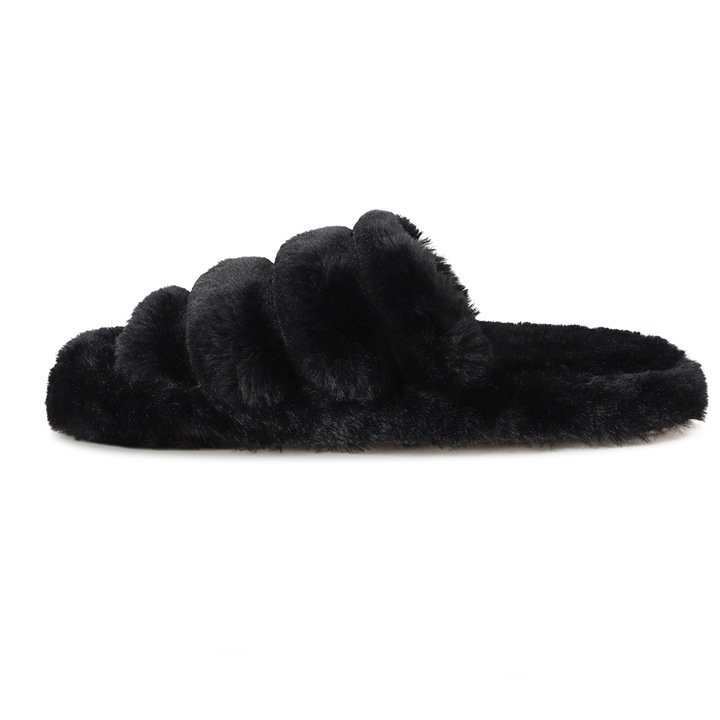 Papuci de casa Snoozies Sassy Slide negru, Negru, 36-37