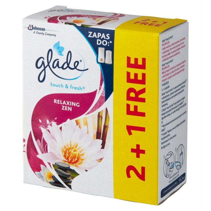 Légfrissítő utántöltő GLADE Touch & Fresh Japán kert 3x10ml